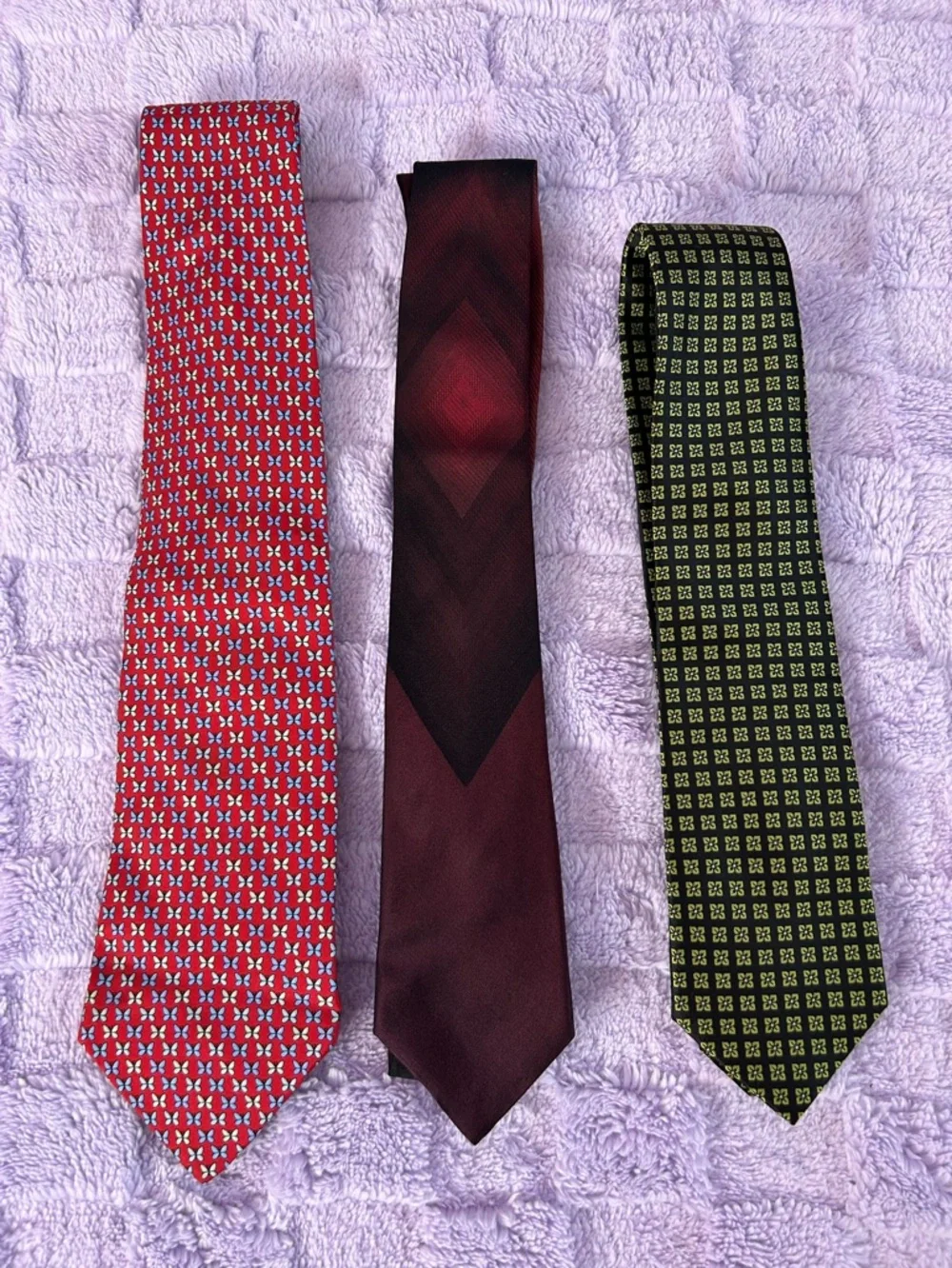 Lot of 3 Men's Designer Style Neck Ties